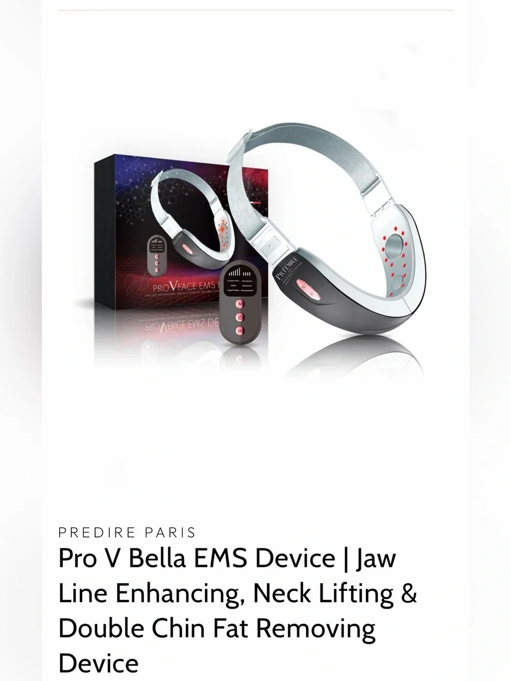 Pro V Bella EMS Neck & Jaw Enhancer - White/Grey NWT NIB